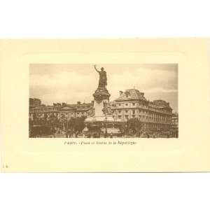   Postcard Place de la Republique   Paris France 