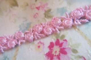 yd~BABY PINK~Venise TriBud~Rose Bud Lace Trim Sweet  