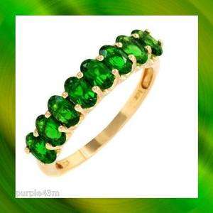 DIOPSIDE RING, VIBRANT GREEN, IN SOLID 14K YELLOW GOLD  