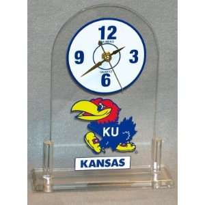 ZaMeks Kansas Jayhawks NCAA Licensed Desk Clock  Sports 