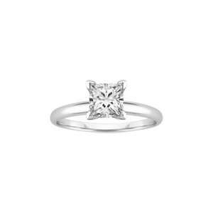 Certified 1 ct. Colorless Diamond Solitaire in 14K White Gold (Size 6 