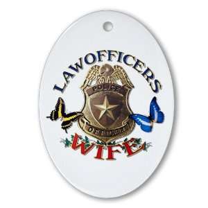  Ornament (Oval) Law Officers Police Officers Wife with 