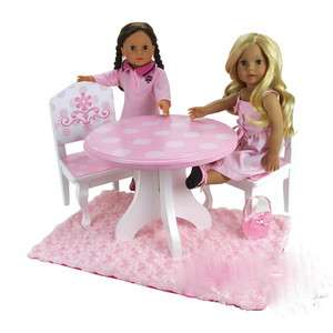 Hand Painted Table and Chair Set fit American 18 inch dolls  