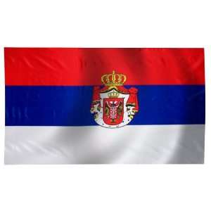  Serbia Flag with Seal 3X5 Foot Nylon PH Patio, Lawn 