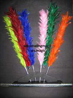   Feather Sticks With Stand Party Show Stage Magic Trick NEW 2011  