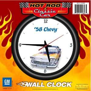    Wall Clock Flames   Chevrolet, Hot Rod, Classic Car