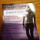 Saints Row The Third EXCLUSIVE Professor Genki Hyper pack DLC code 