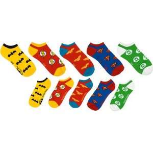  DC Comics Superhero Logo Socks   5 Pack Toys & Games