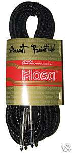 Hosa 18FT 1/4 Woven Cloth Guitar Cable Cord 3GT 18C4  