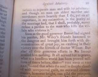 RARE 1828 Gods Revenge Adultery Suicide Crime Weems  