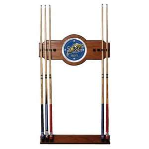  United States Naval Academy Wood and Mirror Wall Cue Rack 