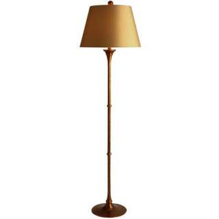 Vintage Brass Banded Floor Lamp  