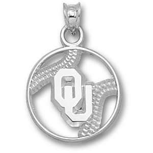  University of Oklahoma New OU Pierced Baseball Pendant 
