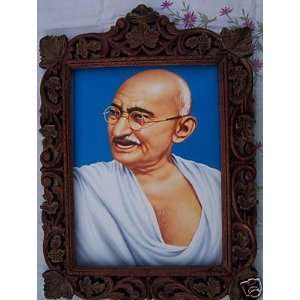  Mahatama Gandhi Poster Painting in Wood Frame Everything 