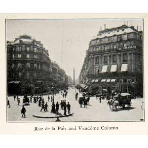  1900 Print Rue de la Paix Vendome Paris France French 