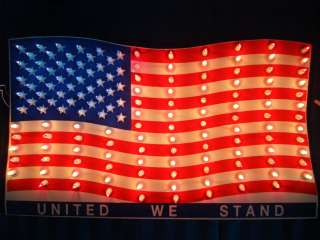 NEW LARGE AMERICAN FLAG LIGHT SET 28 X 16 150 BULBS  