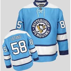  #58 Youth Jersey Pittsburgh Penguins Sky Blue Jersey Hockey Jerseys 