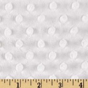  64 Wide Minky Cuddle Dimple Dot Snow White Fabric By The 