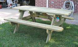 Picnic Table Plans, EASY, park style, heavy duty, outdoor S  