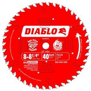 Freud D0840X Diablo 8 1/4 Inch 40 Tooth ATB Finishing Saw Blade with 5 