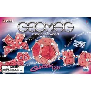  Geomag Glitter Rods and Panels 120, Red Toys & Games