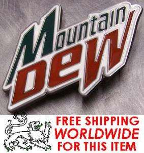 Pewter Belt Buckle novelty Mountain Dew Logo NEW  