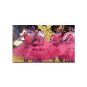  Dancers in Pink Between the Scenes By Edgar Degas Magnet 