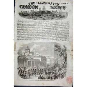  Guards Passing Whithall 1856 Old Print Return From Crim 
