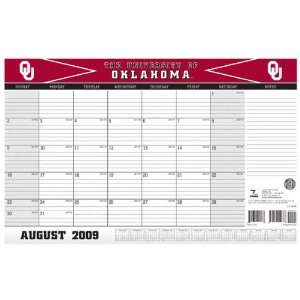  Oklahoma Sooners 11x17 Academic Desk Calendar (August 2009 