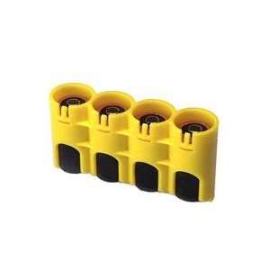   Battery CR123 Battery Caddy, Yellow   Holds 4 CR123 Batteries
