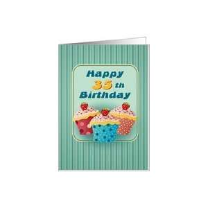  35 years old Cupcakes Birthday Greeting Cards Card Toys 