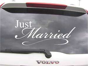 Just Married~Wedding Car Decoration Vinyl Decal Sticker  