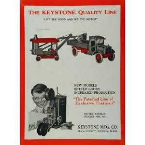  1926 Keystone Quality Toy Ad Movie Camera Steam Shovel 