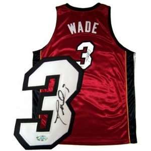 Dwyane Wade Autographed / Signed Authentic Red Heat Jersey
