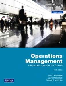 Operations Management  Ritzman, Malhotra  9th Edition 9780136065760 
