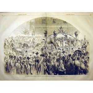  Parliament Opening London England French Print 1859