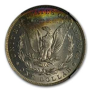  1883 O Morgan Dollar MS 63 NGC   Bright Reverse Rainbow 