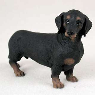 Dachshund Hand Painted Collectible Dog Figurine Black  