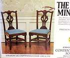 DOLLHOUSE HOUSE OF MINIATURES 2 CHIPPENDALE SIDE CHAIRS KIT, ANTIQUE 