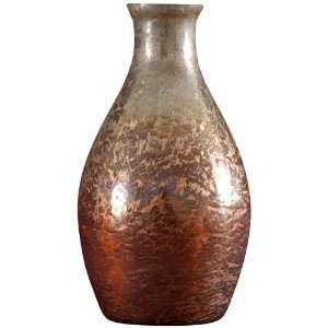  Orange Luster 15 1/2 High Glass Vase
