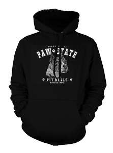 Pit Bulls Sweatshirt Hoodie Paw State Canine Athletic  