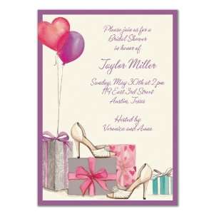  Bridal Shoes and Balloons Invitations Health & Personal 