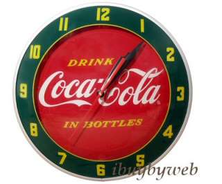 Coca Cola Coke 1950s Style Double Bubble Glass Clock  