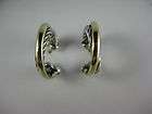   EARRINGS STERLING SILVER 18K YELLOW GOLD CROSSOVER XSMALL 3mm HOOP