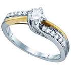 carat diamond 14k two tone gold engagement ring