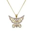 10K Gold and Sterling Silver Butterfly with Chain