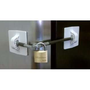Computer Security Products Refrigerator Door Lock with Padlock   White 