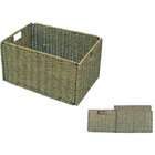  Woven Grass Knock down Rectangular Storage Baskets (Case 
