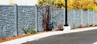 DESSERT GRANITE Rockwall Fence Simulated Stone Fencing  