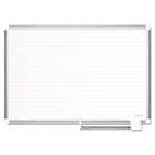 Bi Silque Mastervision Ruled Planning Board 36X48 White/Silver